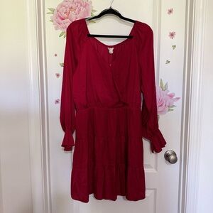 Cato Red Long sleeve Dress
